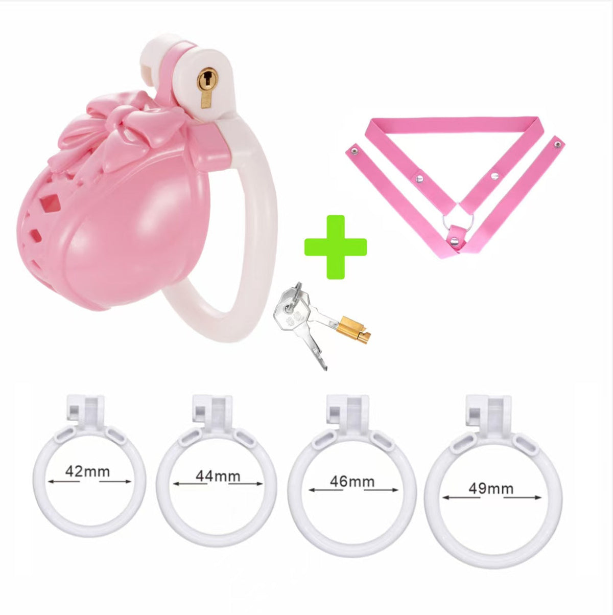Pink-weißes Set mit Haltegurt