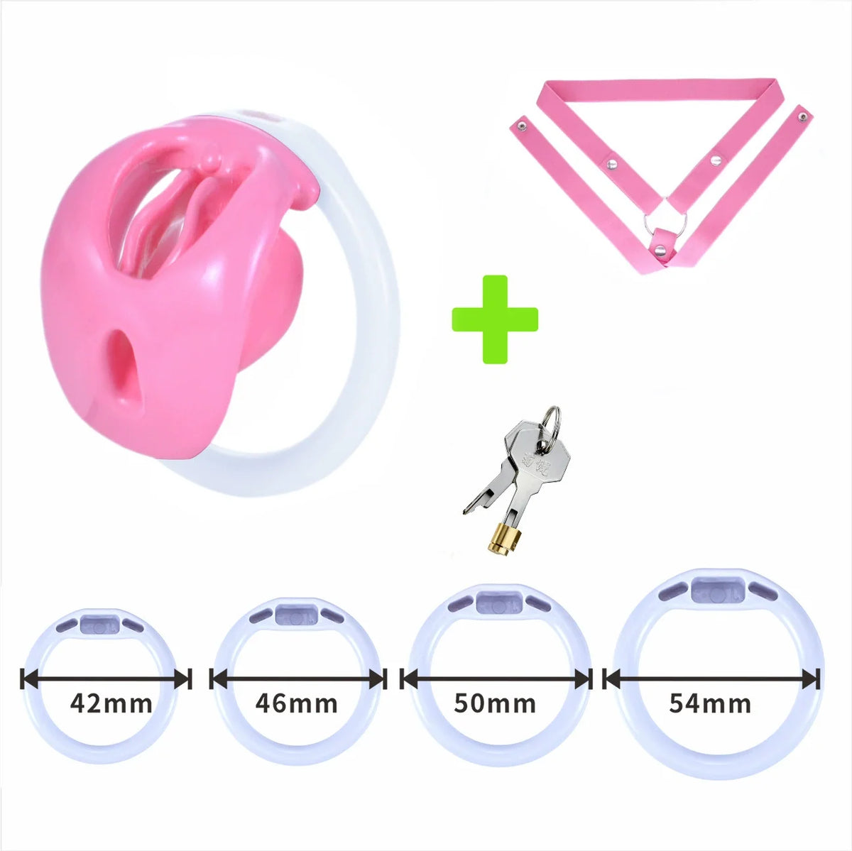 Pink-weißes Set mit Haltegurt