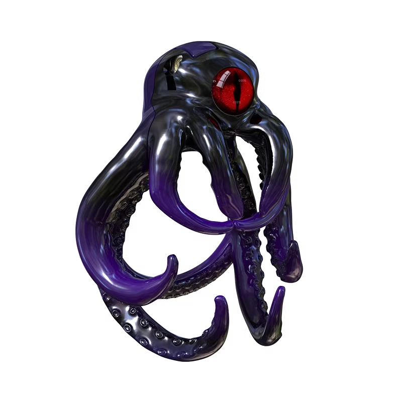 Violetter Oktopus schräg
