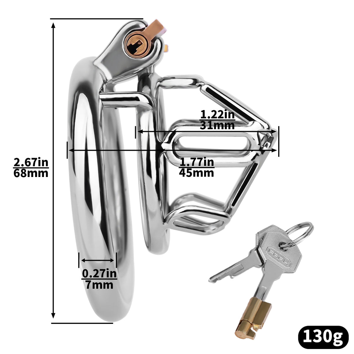 Maße S mit gebogenem Ring