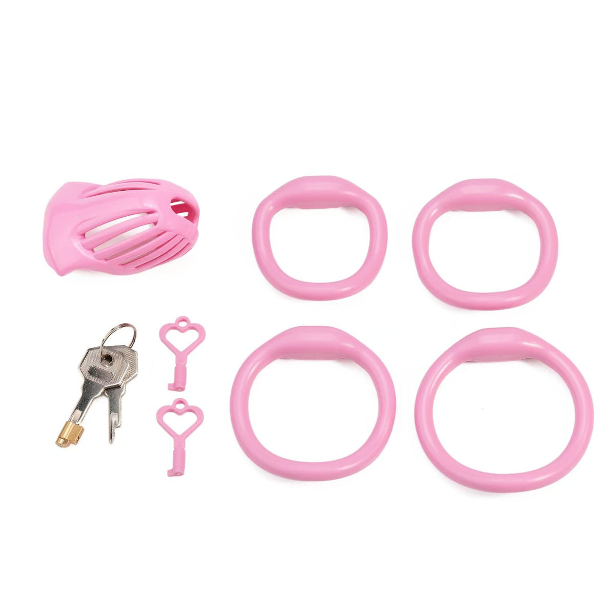 Pinkes Set mit vier Basisringen