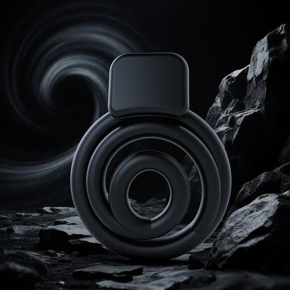 Spiralfront vor dunklem Hintergrund
