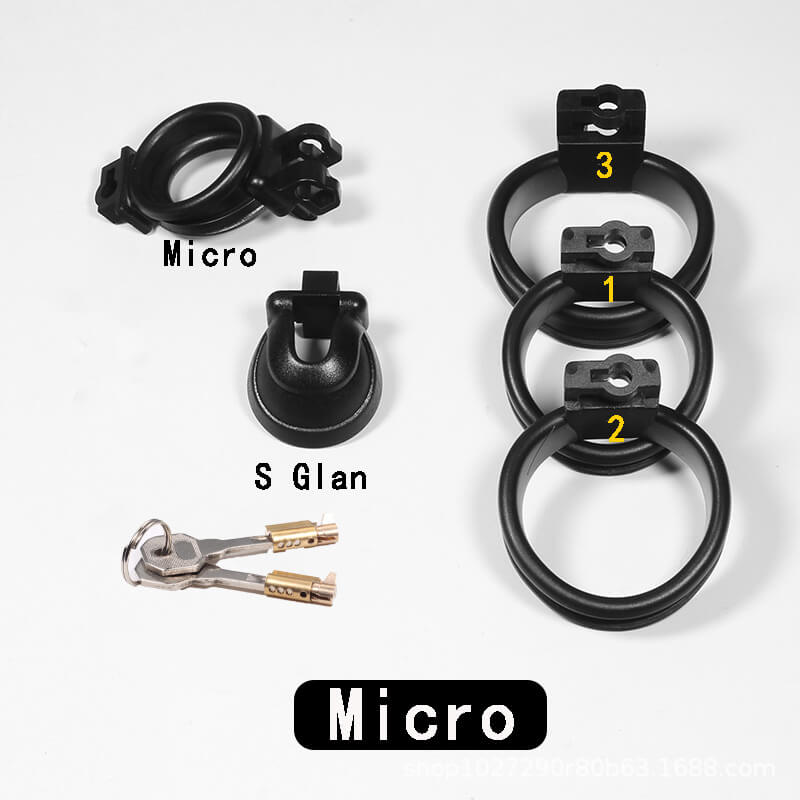 Micro-Set mit kleiner Frontkappe, drei Ringen und Schlüsseln