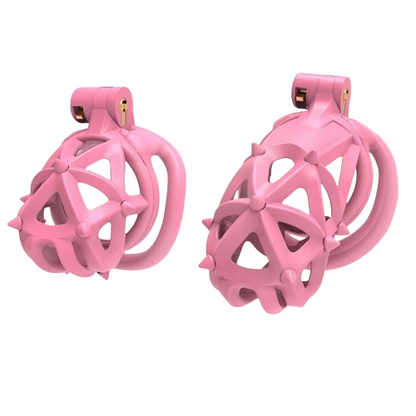 Kurzer und langer Käfig in Pink
