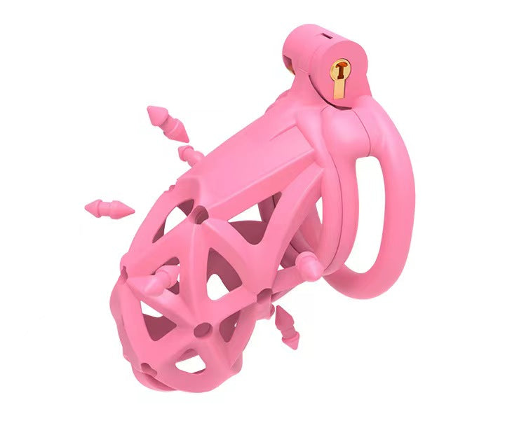 Pinker Käfig mit herausgenommenen Doppelspitzen