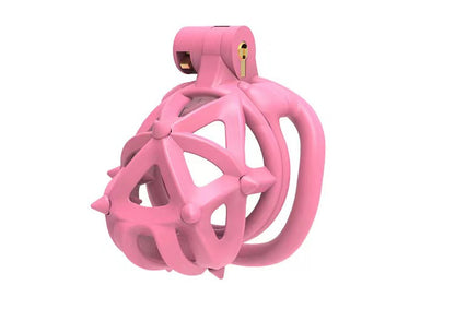 Pinker Käfig mit offenem Strebenmuster