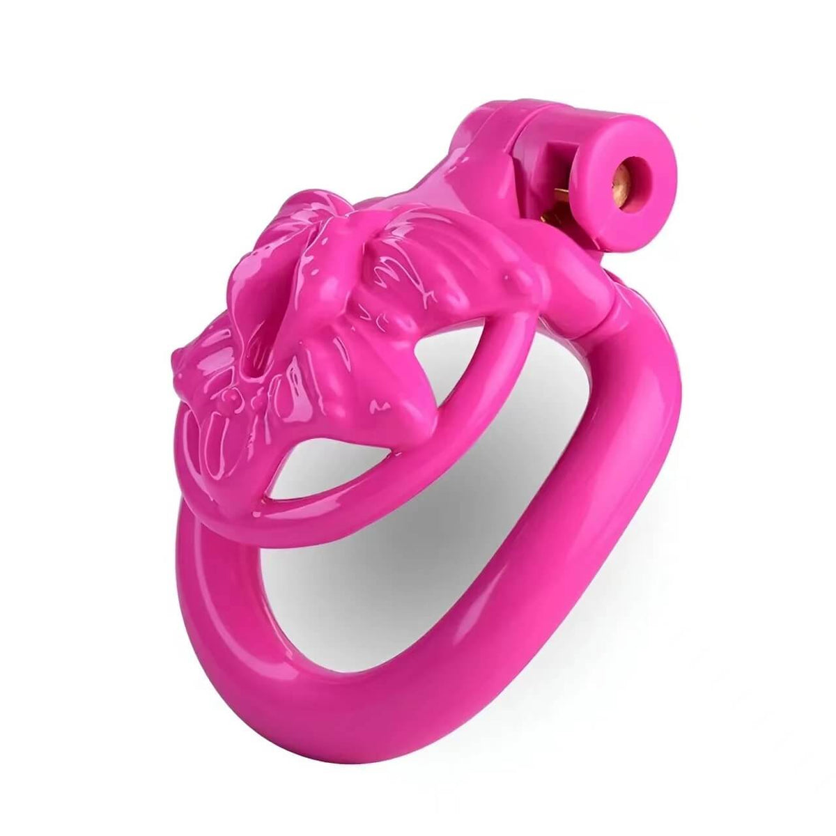 Pinker Käfig von schräg oben