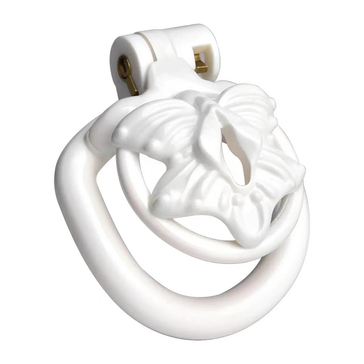 Weißer Butterfly-Käfig in Schrägansicht