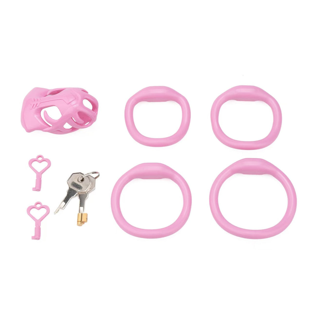 Pinkes Set mit vier Basisringen