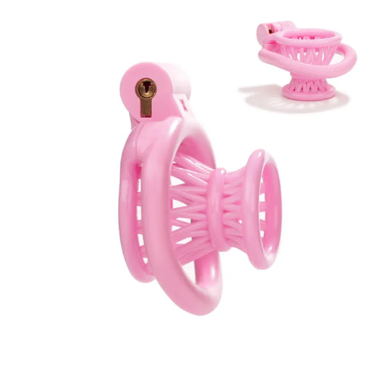 Pinker ABS-Negativkäfig mit tailliertem Gitter