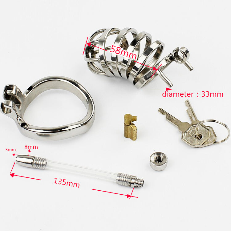 58-mm-Ausführung mit Ring, Röhrchen, Schloss und Schlüsseln