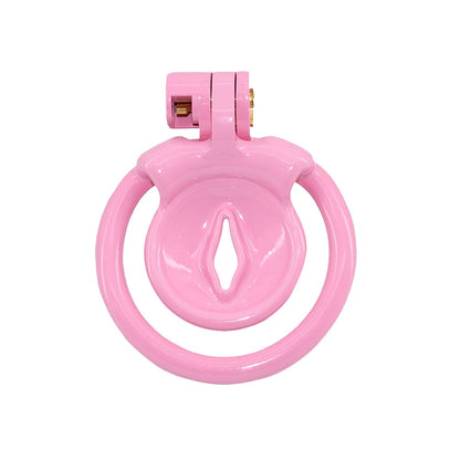 Pinker Clitty-Flachkäfig mit geformter Front