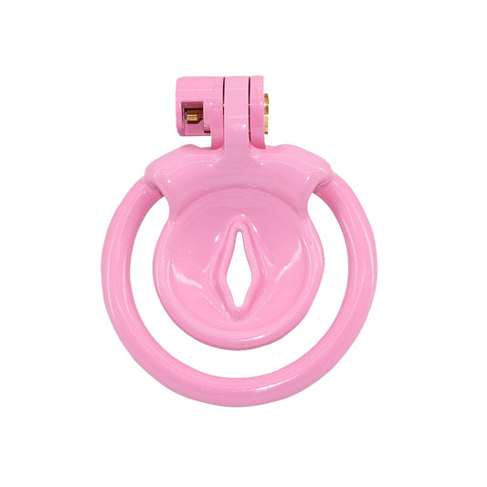 Pinker Clitty-Flachkäfig mit geformter Front
