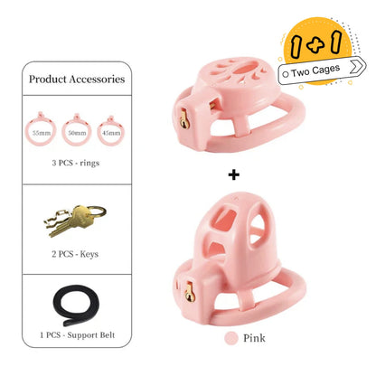 Pinkes Set mit zwei Käfighüllen