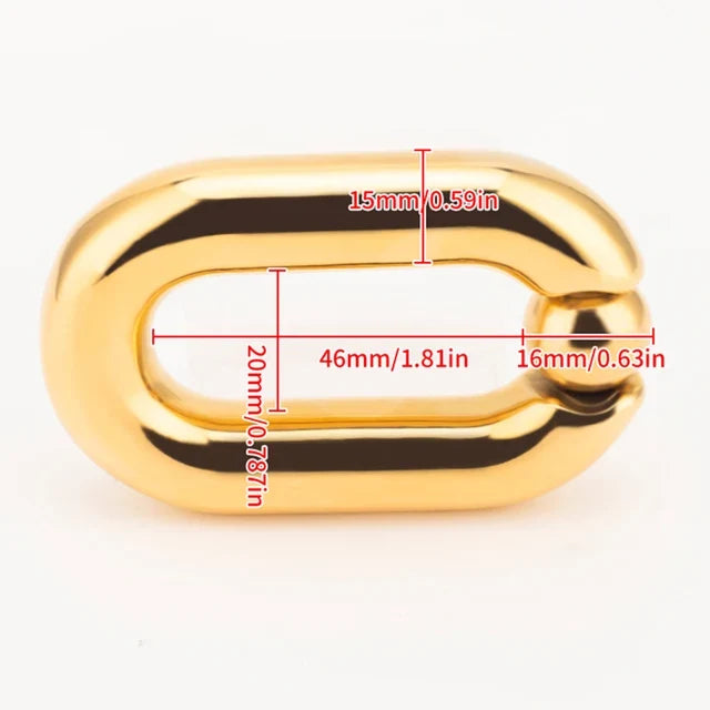 Maße der goldfarbenen Größe S