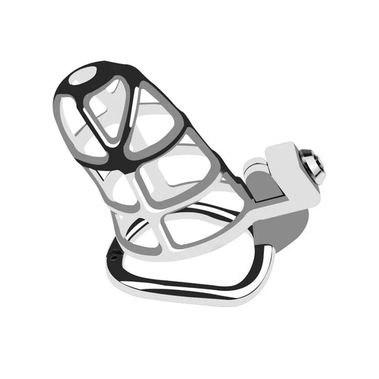 Offener Metallkäfig mit seitlichem Klickverschluss