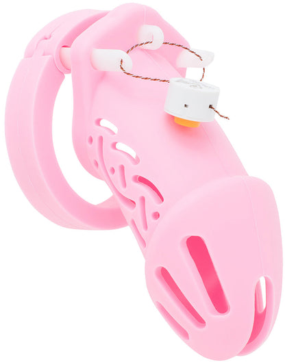 Langer pinker Käfig mit nummerierter Einwegplombe