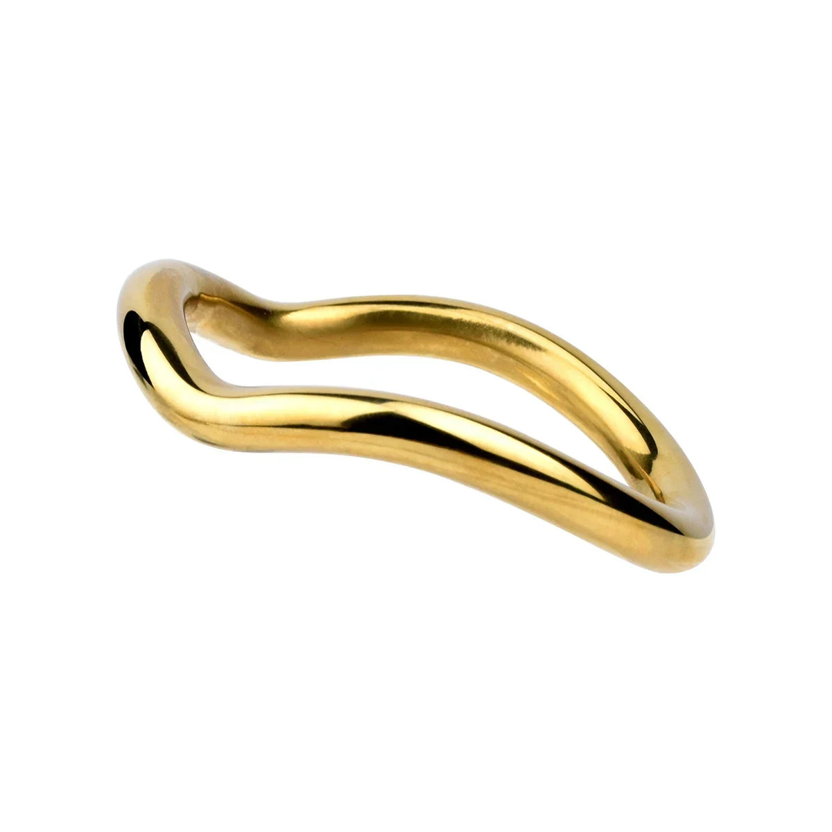 Seitenprofil eines goldfarbenen Rings