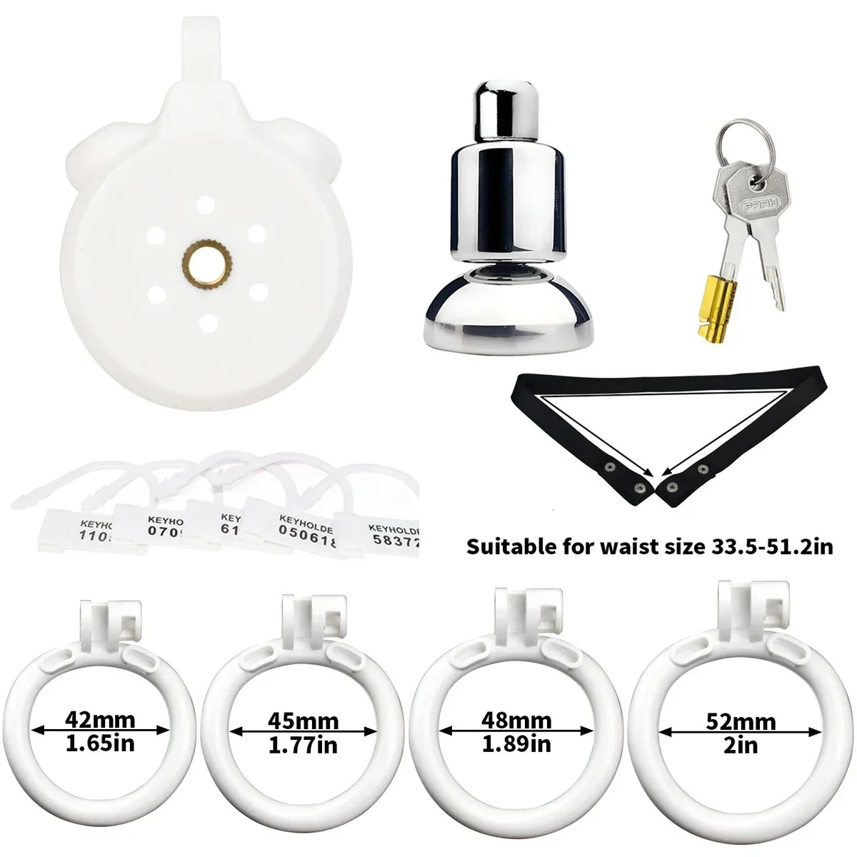 Weißes Set mit Haltegurt