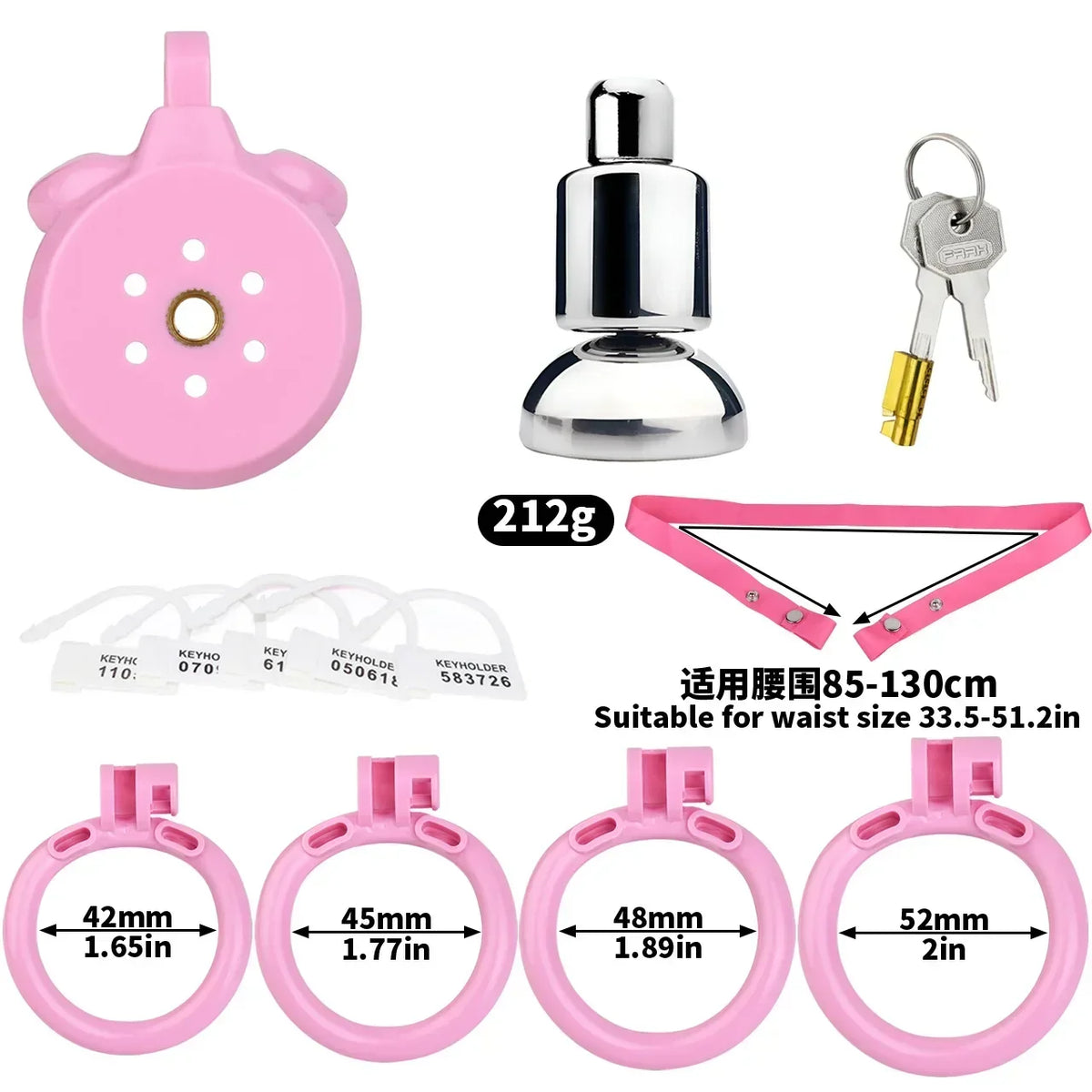 Pinkes Set mit Haltegurt