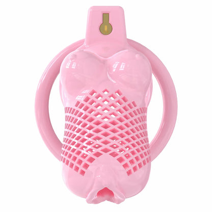 Pinke Gitterfront in Nahansicht