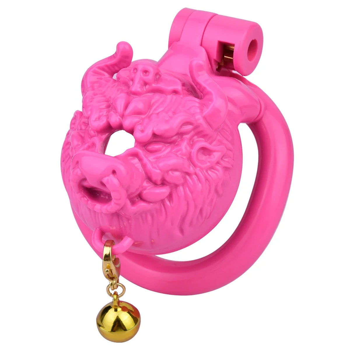 Pinker Stierkopf mit Glöckchen