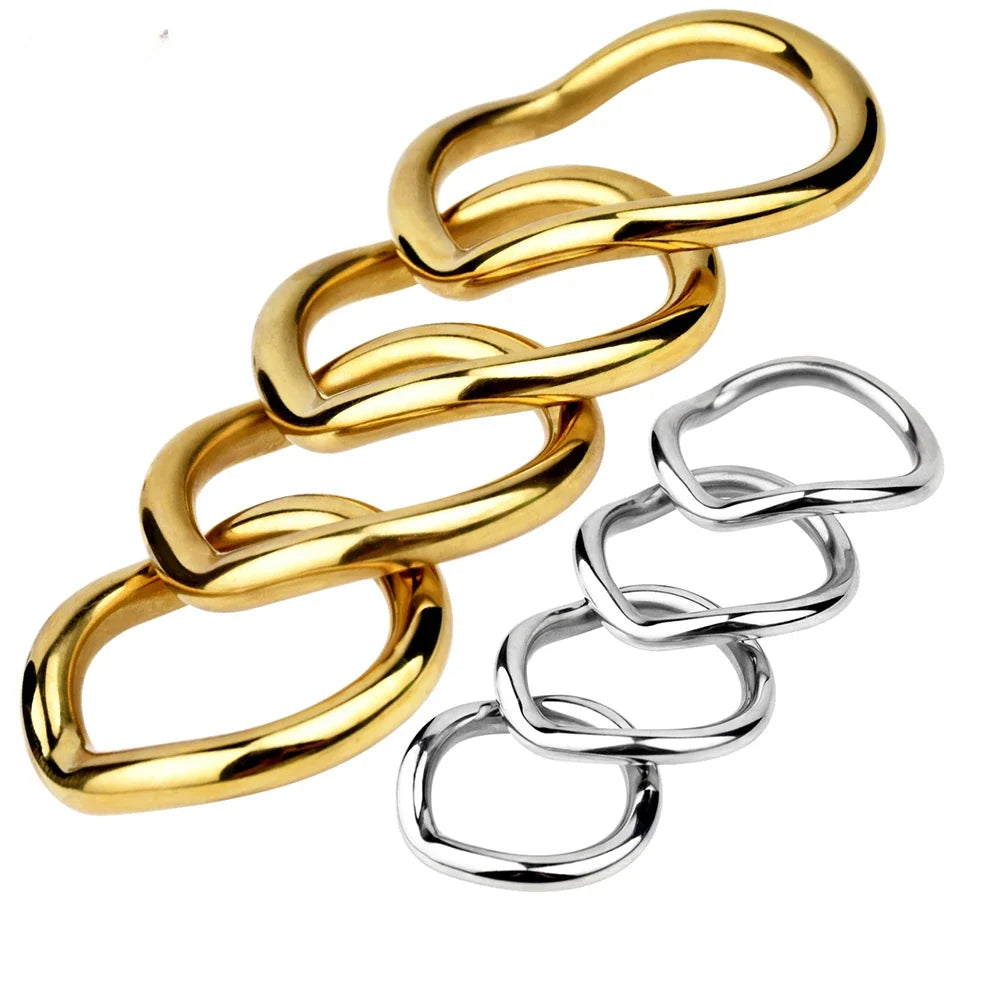 Gebogene Seitenprofile der Ringe