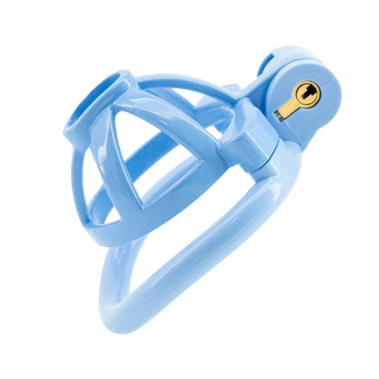 Blauer Käfig in schräger Ansicht