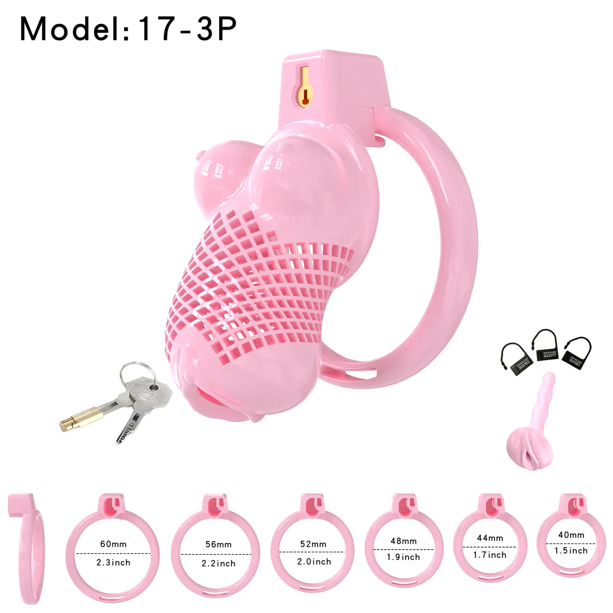 Pinkes Set 17-3 mit sechs Ringen