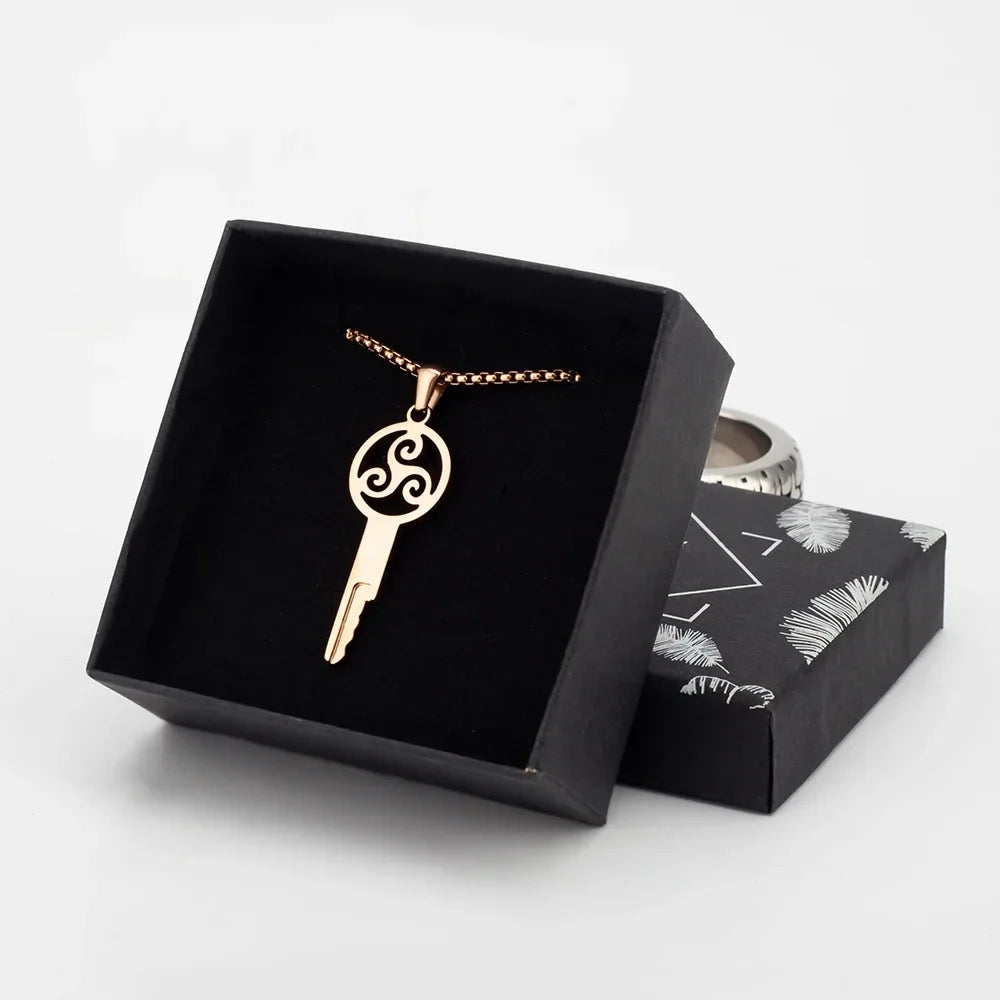 Roségoldfarbene Spiralkette in Geschenkbox