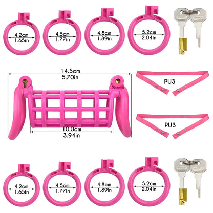 Pinker Twin mit zwei PU3-Gurten und acht Ringen