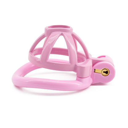 Pinker Käfig in Seitenansicht