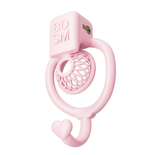 Pinker Mini-Wabenkäfig mit herzförmigem Unterhaken