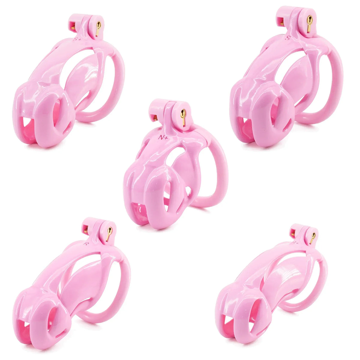 Fünf pinke Viper-Größen