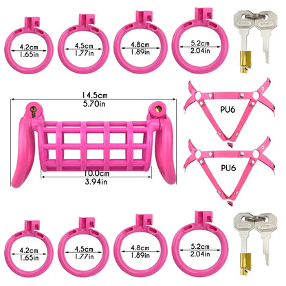 Pinker Twin mit zwei PU6-Haltegurten