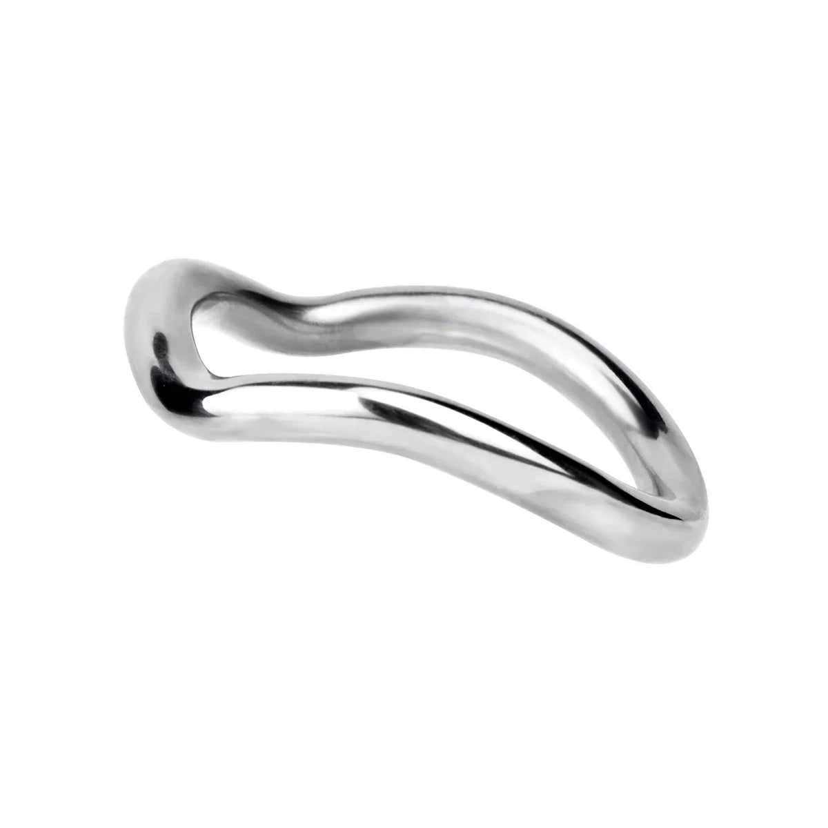 Seitenprofil eines silberfarbenen Rings