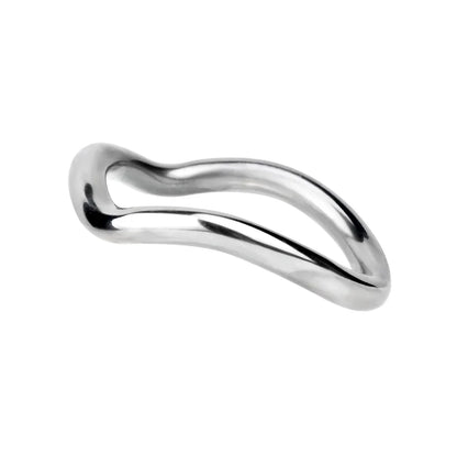 Seitenprofil eines silberfarbenen Rings