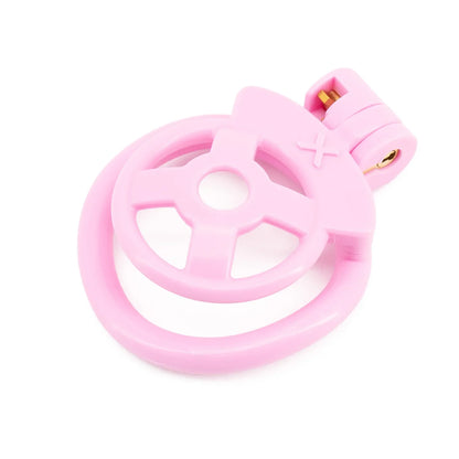 Pinker Flachkäfig mit runder Front