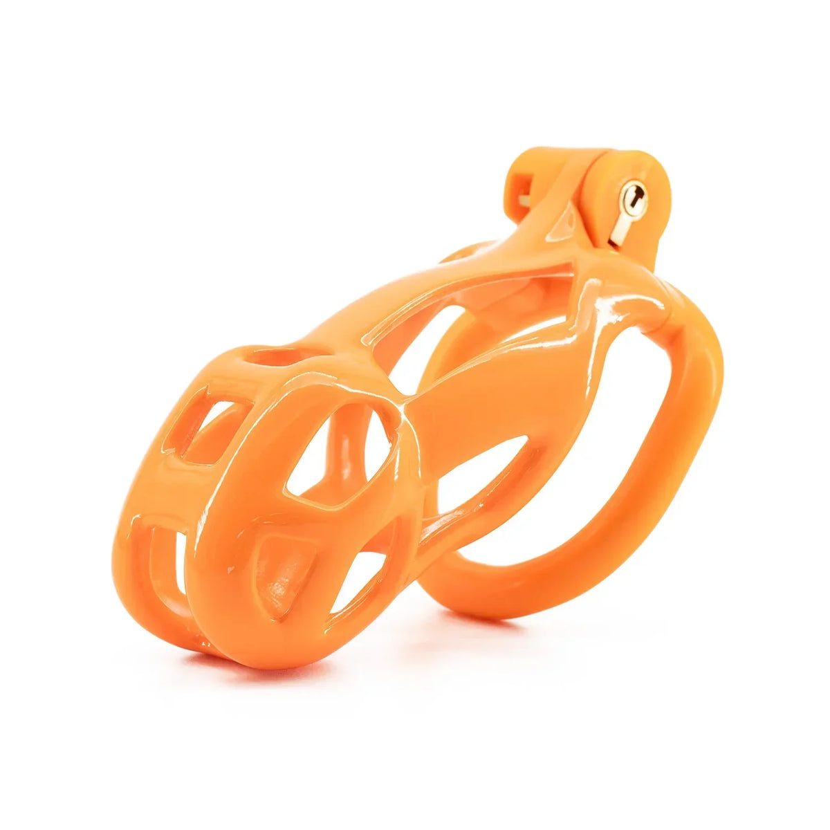 Lange orangefarbene Hülle schräg