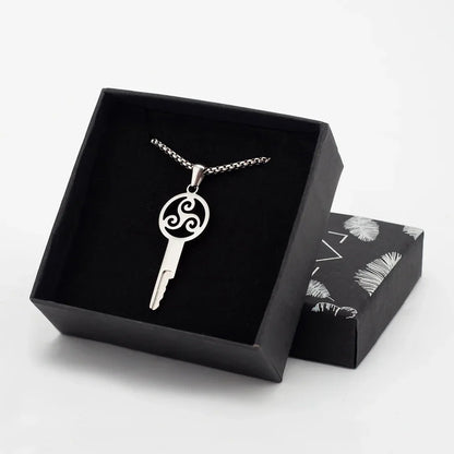 Silberfarbene Spiralkette in Geschenkbox