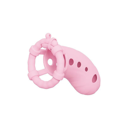 Pinker Silikonkäfig mit verstellbarer Ringschlaufe