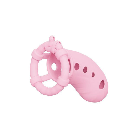 Pinker Silikonkäfig mit verstellbarer Ringschlaufe