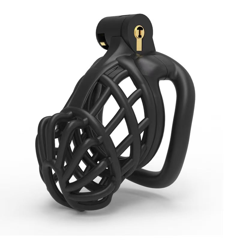 Schwarzer Käfig mit gebogenem Ring