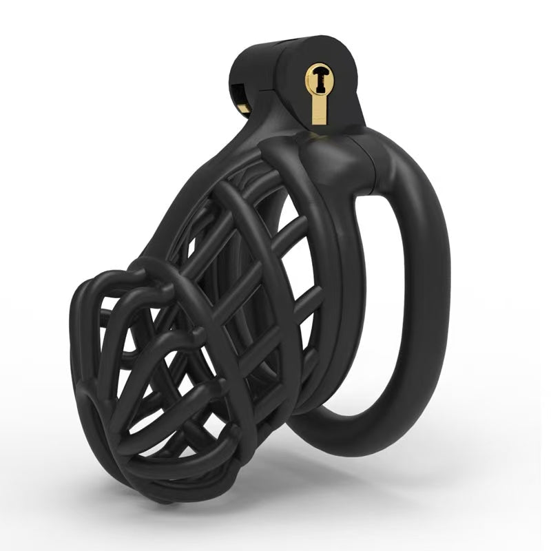 Schwarzer Käfig mit flachem Ring