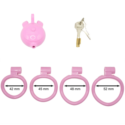 Pinkes Set mit vier Ringgrößen