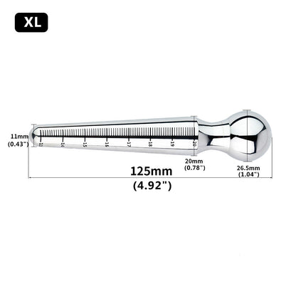 Abmessungen des Edelstahlstabs in XL