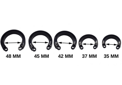 Fünf Basisringe in 35, 37, 42, 45 und 48 mm