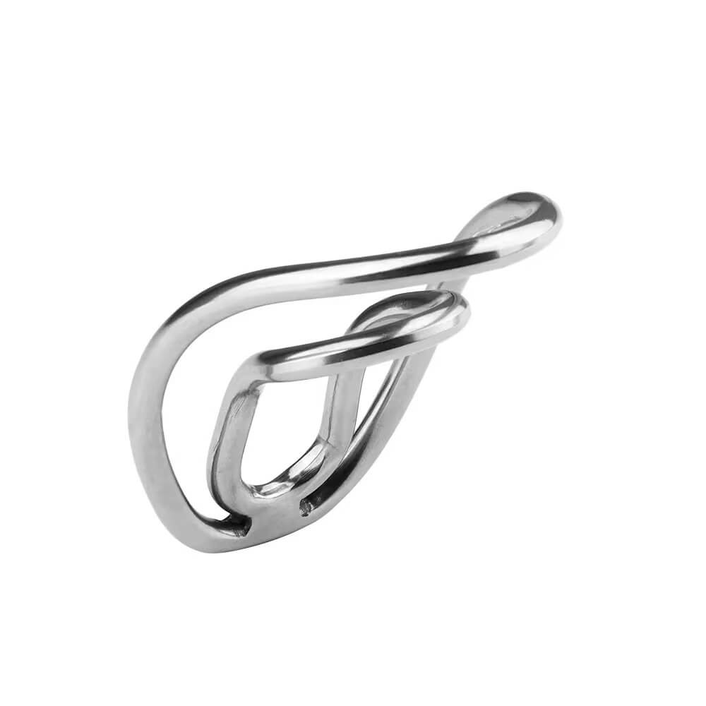 Seitenprofil des gebogenen Metallclips