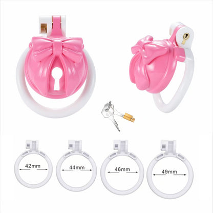 Pinke Hülle mit vier weißen Ringen
