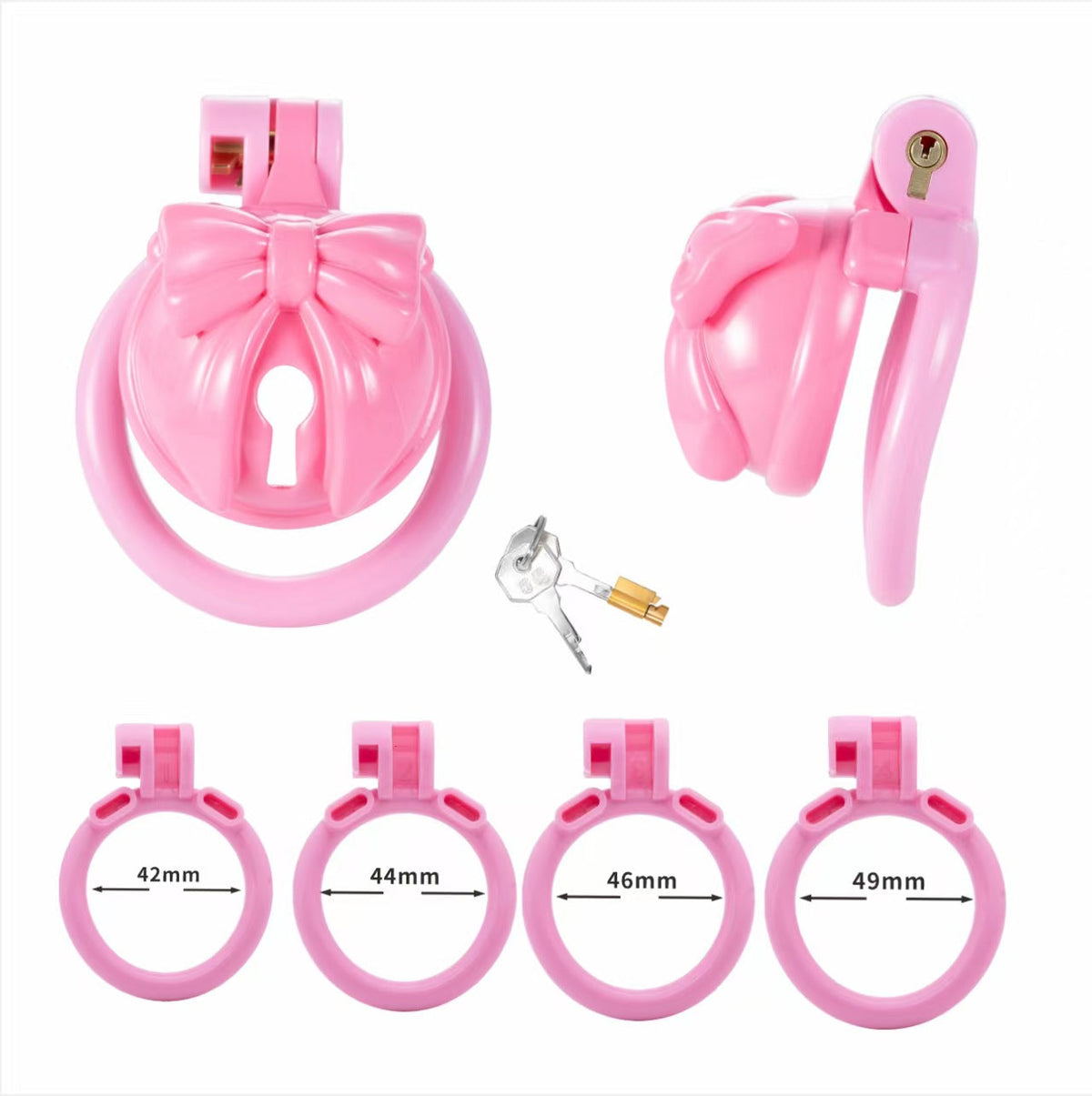 Pinkes Set mit vier pinken Ringen